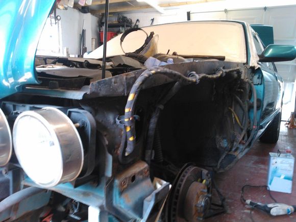 Partial disassembly and steelwork repairs