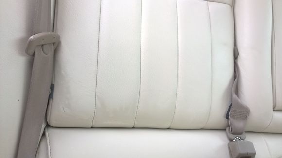 Some where marks in passenger rear seat