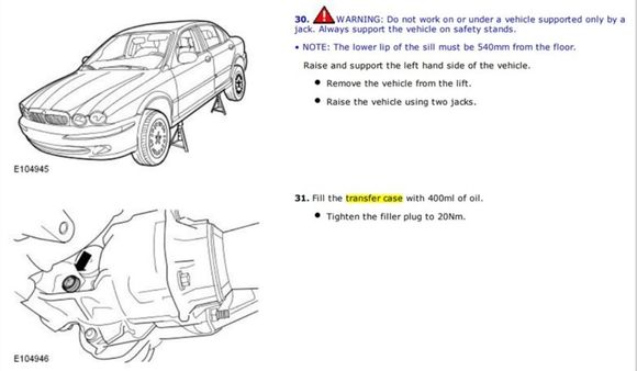 Extract from factory manual