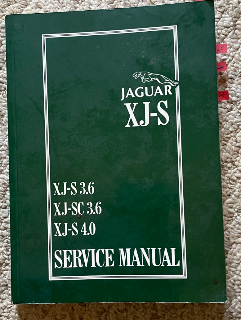 Miscellaneous - Service Manual - Jaguar XJ-S 3.6, 4.0 - Used - 1983 to 1996 Jaguar XJS - Pittsboro, NC 27312, United States