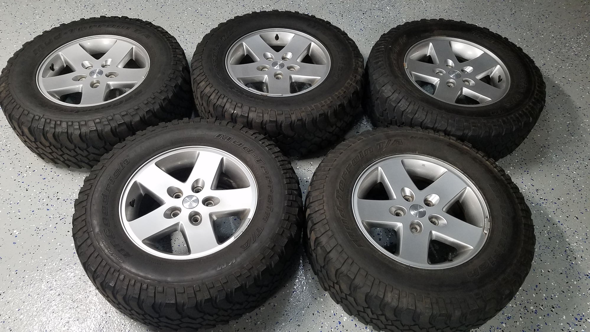 Wheels and Tires/Axles - Stock wheels & BFG Mud Terrain LT255/75R17 - NJ - Used - 2007 to 2017 Jeep Wrangler - West Milford, NJ 07421, United States