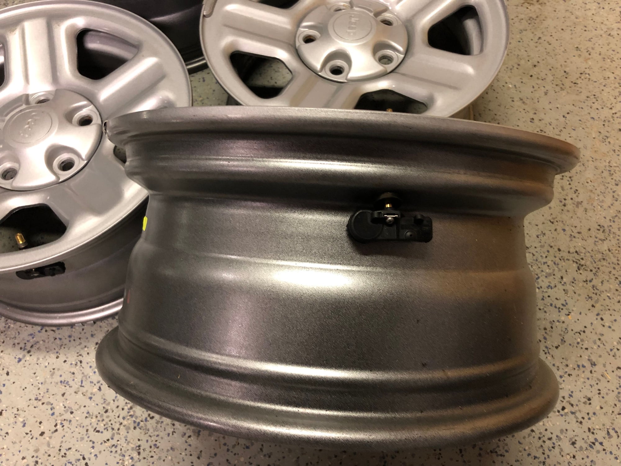 Wheels and Tires/Axles - 5 -- 5 on 5, 17x7 OEM Jeep rims with TPMS sensors - Used - 2008 to 2017 Jeep Wrangler - Schererville, IN 46375, United States