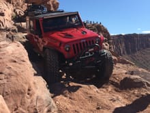 Cliff hanger in moab