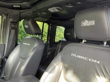 AEV embroidered headrests