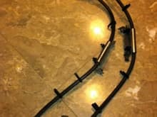 OEM 2012 4dr Sahara JK, Front brake lines. Stainless steel ends and brackets with a reinforced rubber line. All have 8000 miles on them when uninstalled. No off-roading was done when installed. Almost perfect condition. $25 bucks each per line plus shipping.