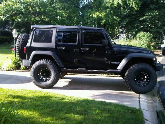 Just after the lift and tires went on.