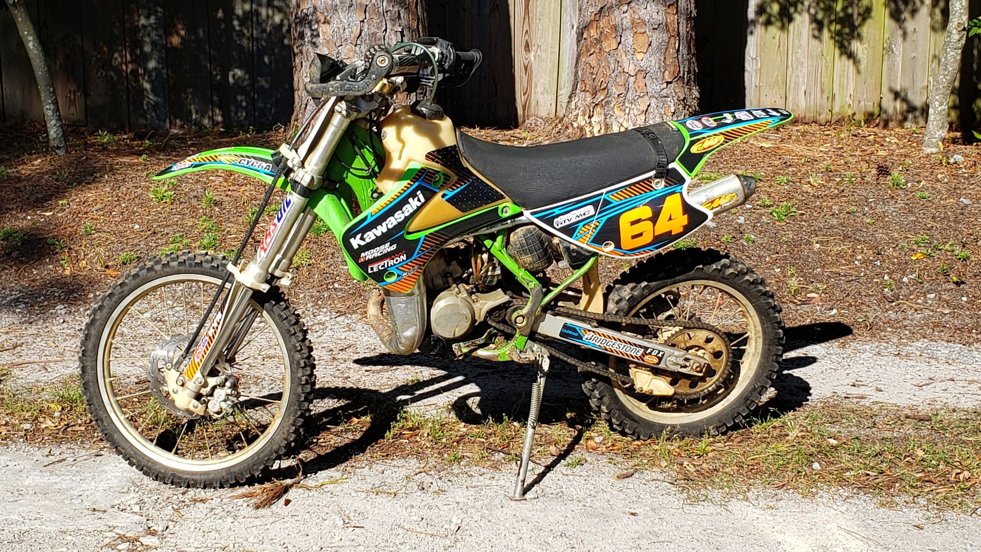 Modified KX 100 woods bike with all parts to setup for a growing