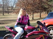 Fixing to go on my first ride on my 2007 R6 with Custom Paint! Hot Wheels hott Pink with Fushia Flake and Black with Chrome Flake.