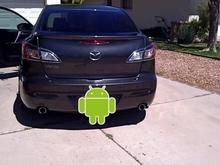 painted emblems and vinyl overlays over reflectors
