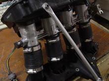 Custom bracing to hold up the weight of the air box and throttles.