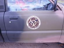 Zombie door decal