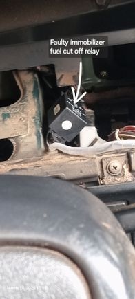 Faulty fuel cut off relay