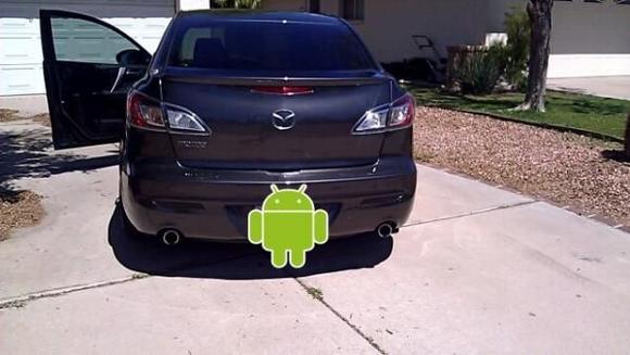 painted emblems and vinyl overlays over reflectors