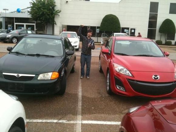 Trading my old '99 Protege [I am the original owner] in for a new '11 Mazda3 Sport!