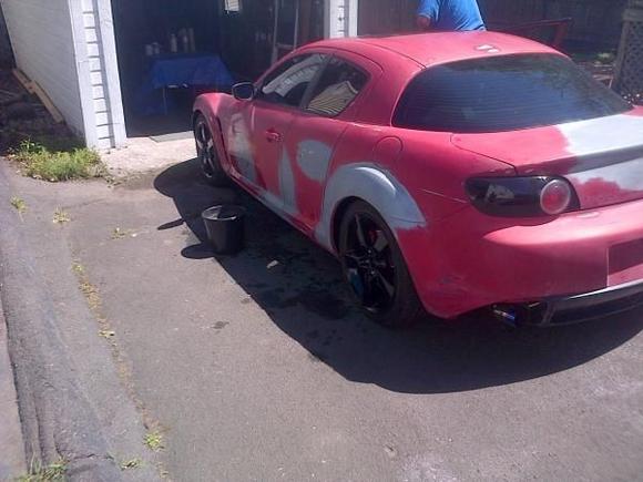 just finished sanding 2005 rx-8