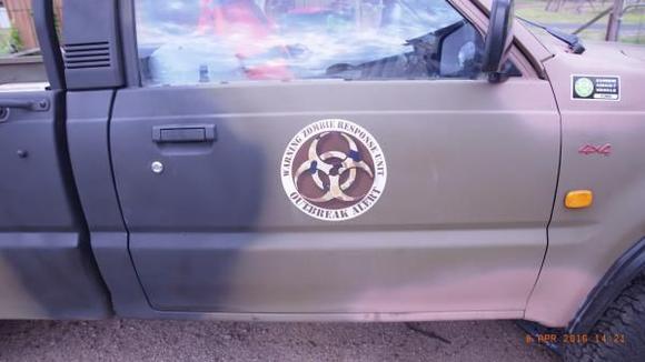 Zombie door decal