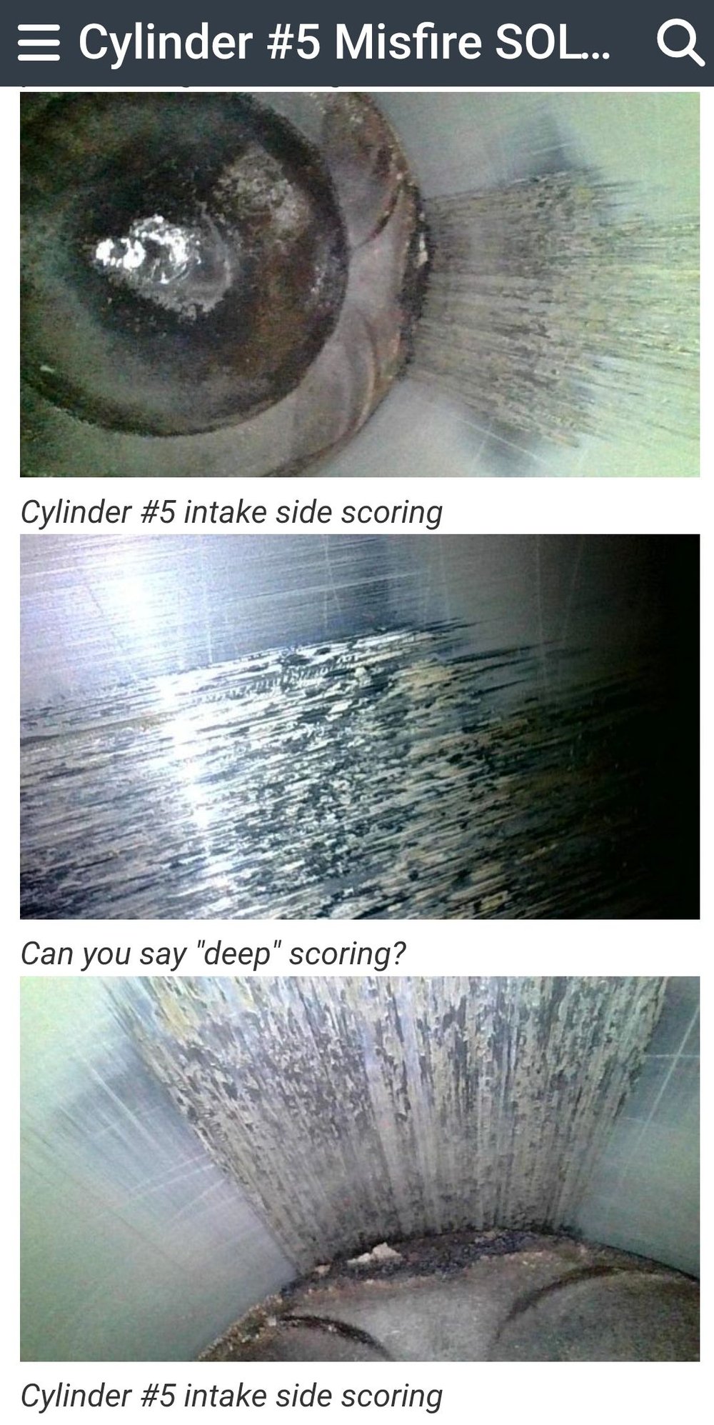 wasted Cyl.5 bore