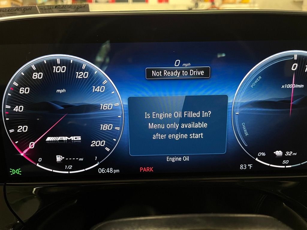 Workshop screen in E53 Hybrid.
