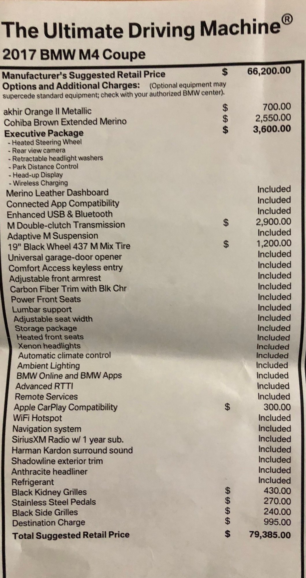 2017 BMW M4 - 2017 M4 Lease Takeover / Buyout (Sakhir + Cohiba) - Used - VIN WBS3R9C50HK709762 - 2WD - Automatic - Coupe - New City, NY 10956, United States
