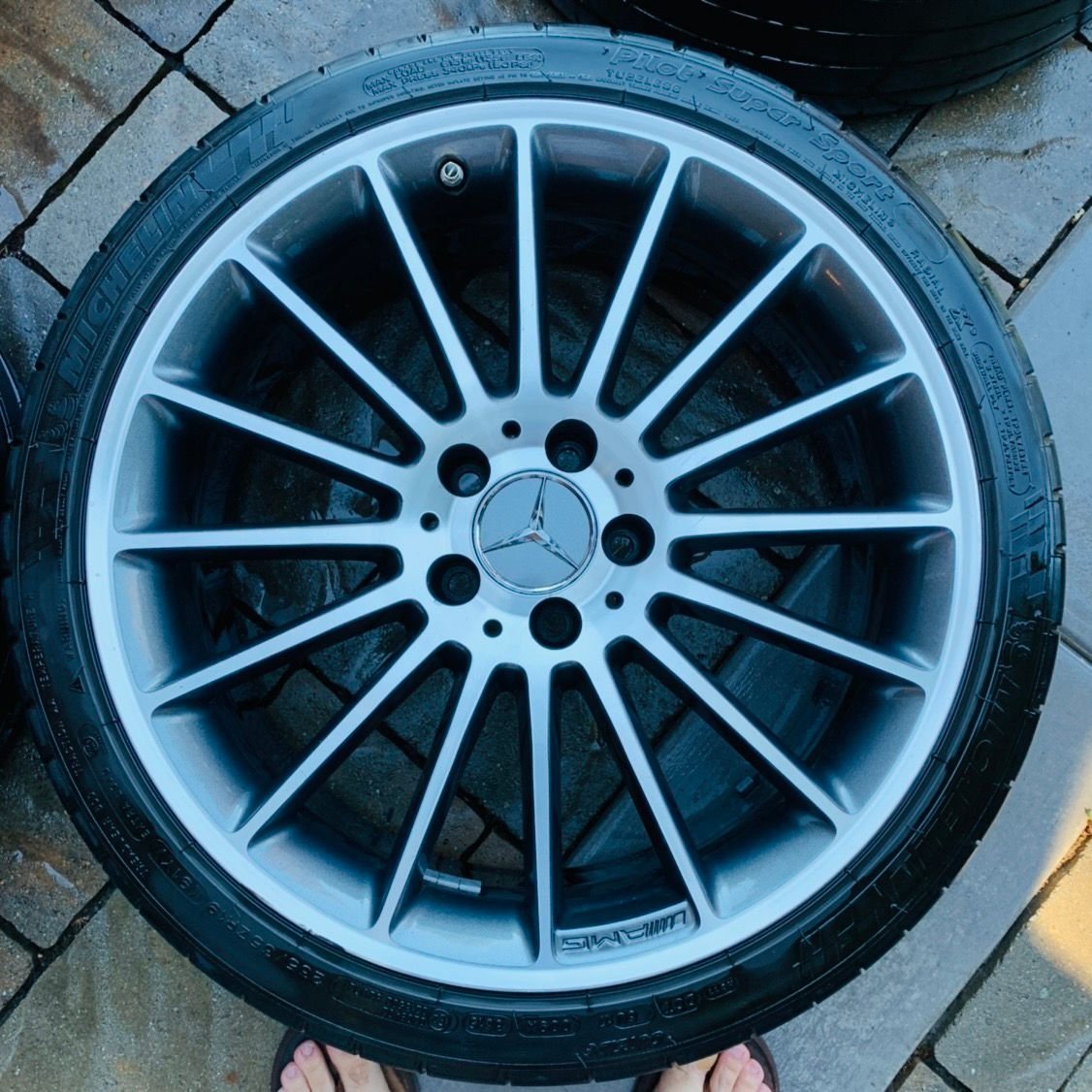 Wheels and Tires/Axles - OEM C63 19s with Michelin Supersport - Used - 2008 to 2014 Mercedes-Benz C63 AMG - Pleasanton, CA 94566, United States