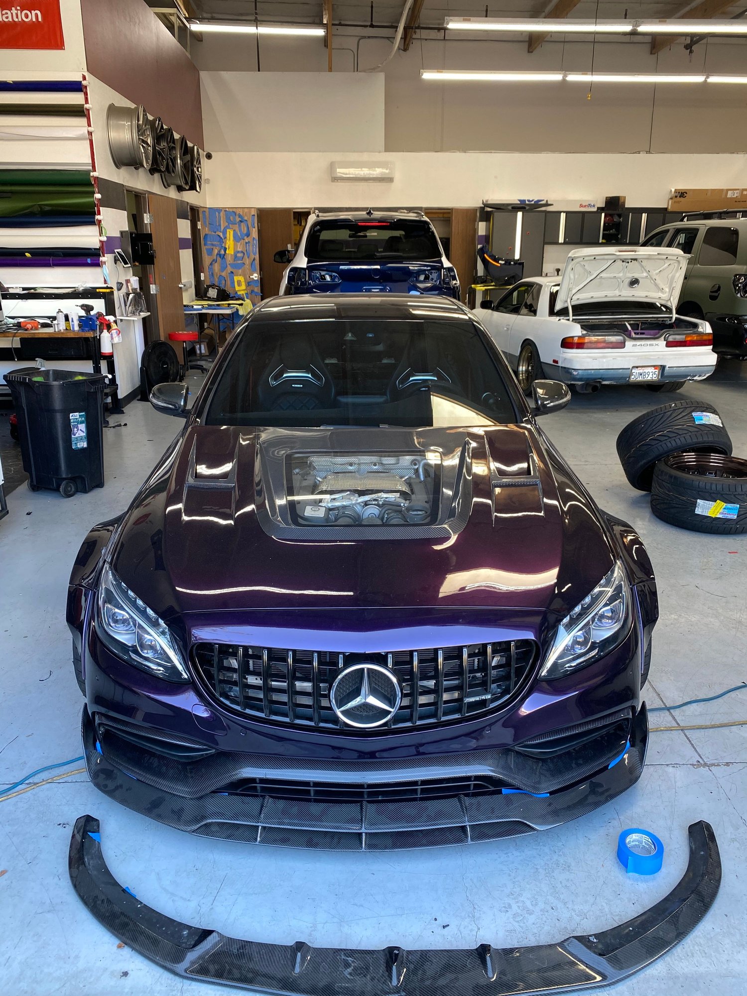Exterior Body Parts - W205 C63 Sedan Carbon Fiber Front Lip - Used - 2015 to 2021 Mercedes-Benz C63 AMG - Rancho Santa Margarita, CA 92688, United States