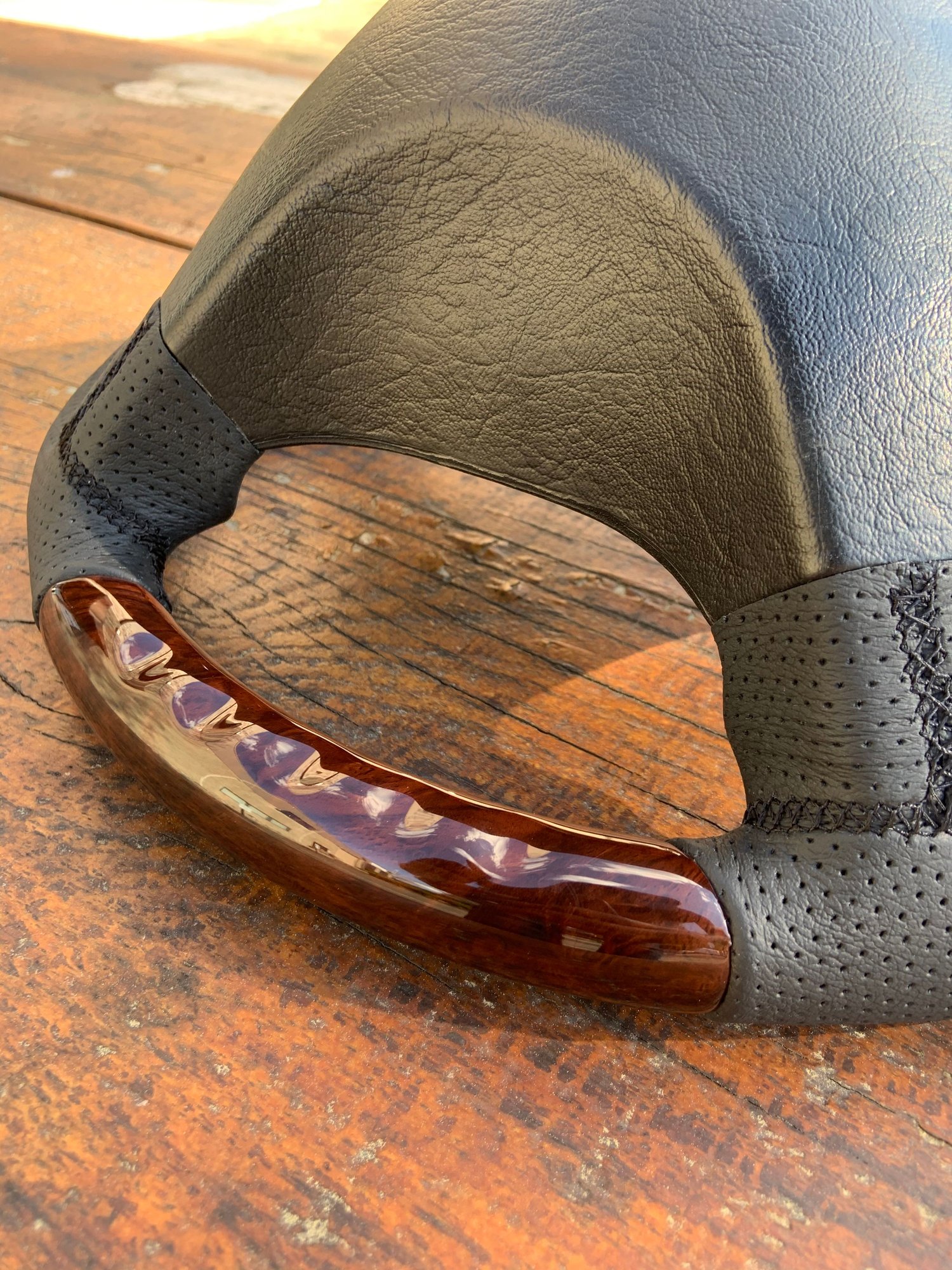 Steering/Suspension - Burl Wood Reupholstered Steering wheel w210 - New - 2000 to 2002 Mercedes-Benz E55 AMG - Woodinville, WA 98072, United States
