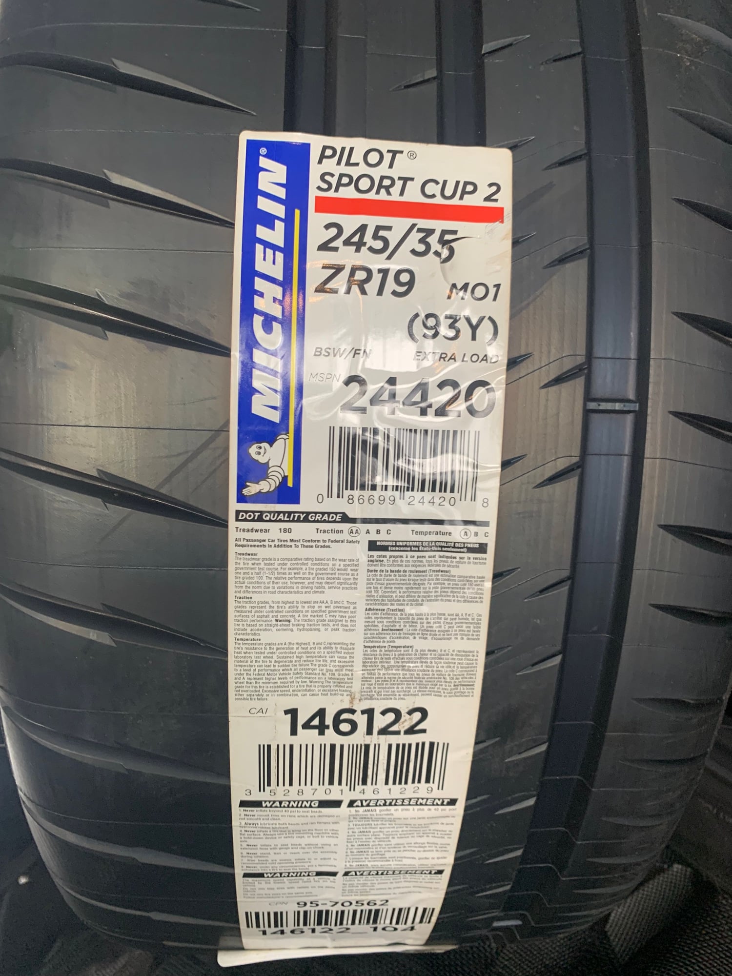Wheels and Tires/Axles - Brand New Michelin Pilot Sport Cup 2 19” 205 Sedan Set of 4 - New - 2015 to 2021 Mercedes-Benz C63 AMG S - 2015 to 2021 Mercedes-Benz C63 AMG - Lake Forest, CA 92630, United States