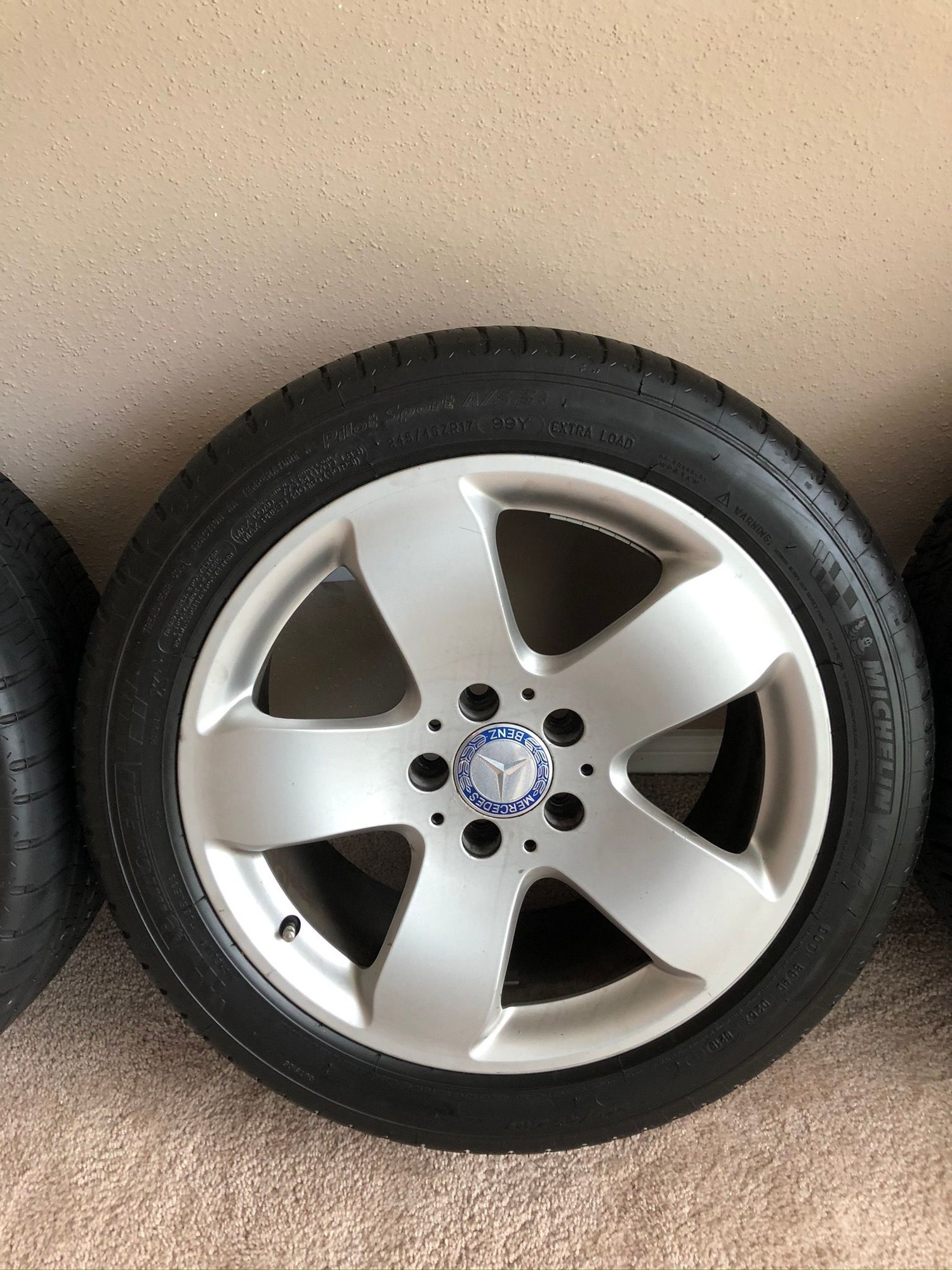 Wheels and Tires/Axles - W211 17" sport pkg wheels & almost new Michelin Pilot Sport A/S 3+ tires - Used - All Years Mercedes-Benz All Models - Jacksonville, FL 32216, United States