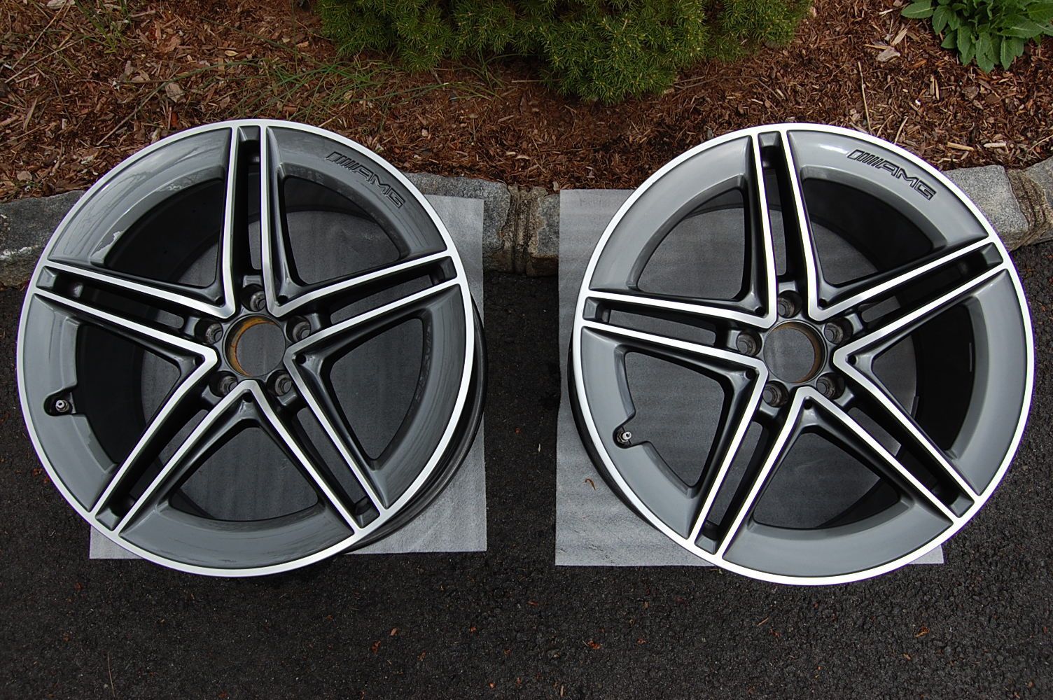 Wheels and Tires/Axles - AMG C63/s Coupe/Cabrio 19" OEM twin spoke rims 9x19, 10.5x19 - Used - 2019 to 2023 Mercedes-Benz C63 AMG S - 2019 to 2023 Mercedes-Benz C63 AMG - Morristown, NJ 07960, United States