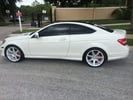 My C 250 with Niche White Wheels & SL hood scoops