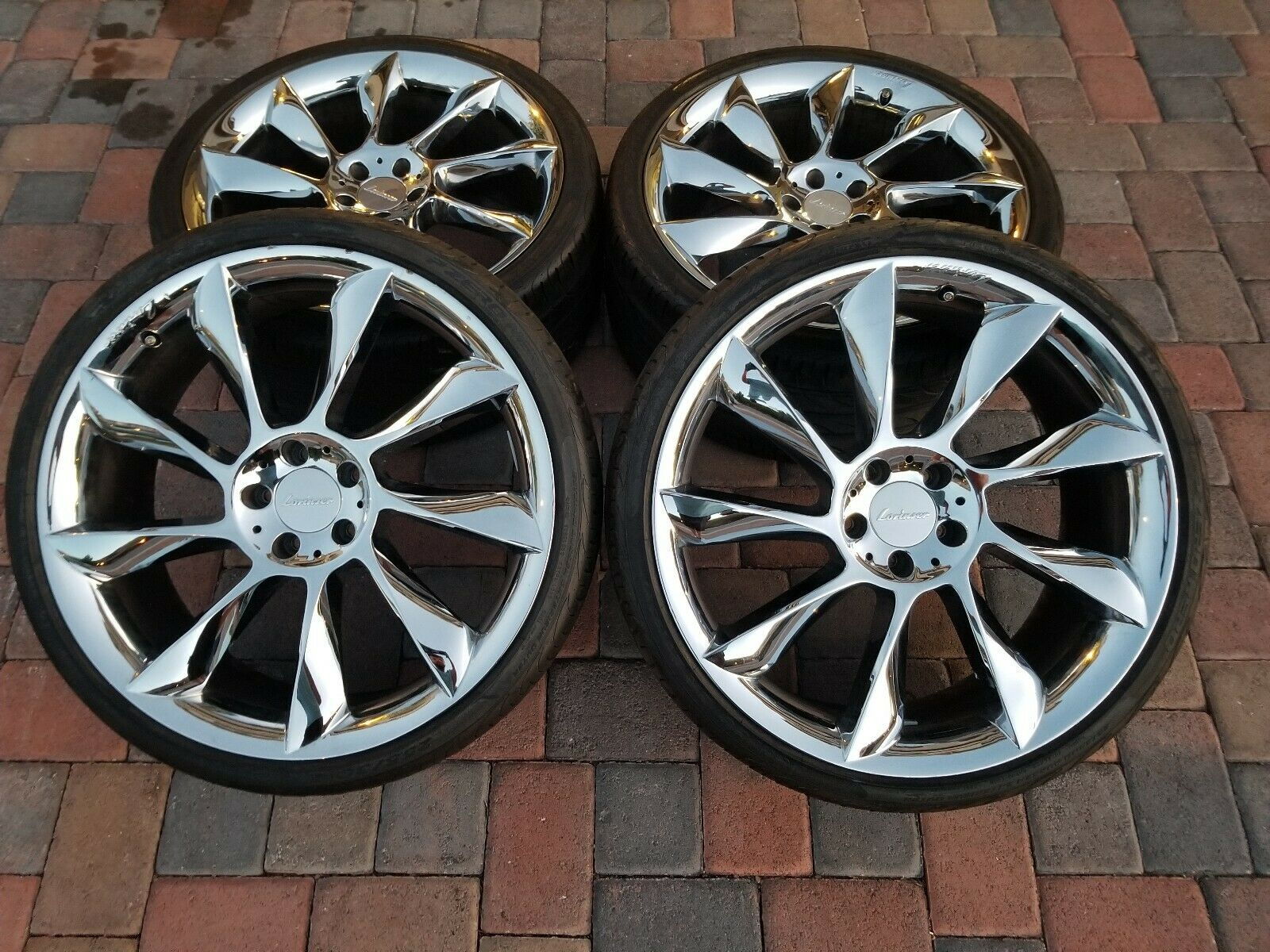Wheels and Tires/Axles - RARE 21" MERCEDES BENZ LORINSER RS8 WHEELS RIMS TIRES CHROME - Used - Las Vegas, NV 89139, United States