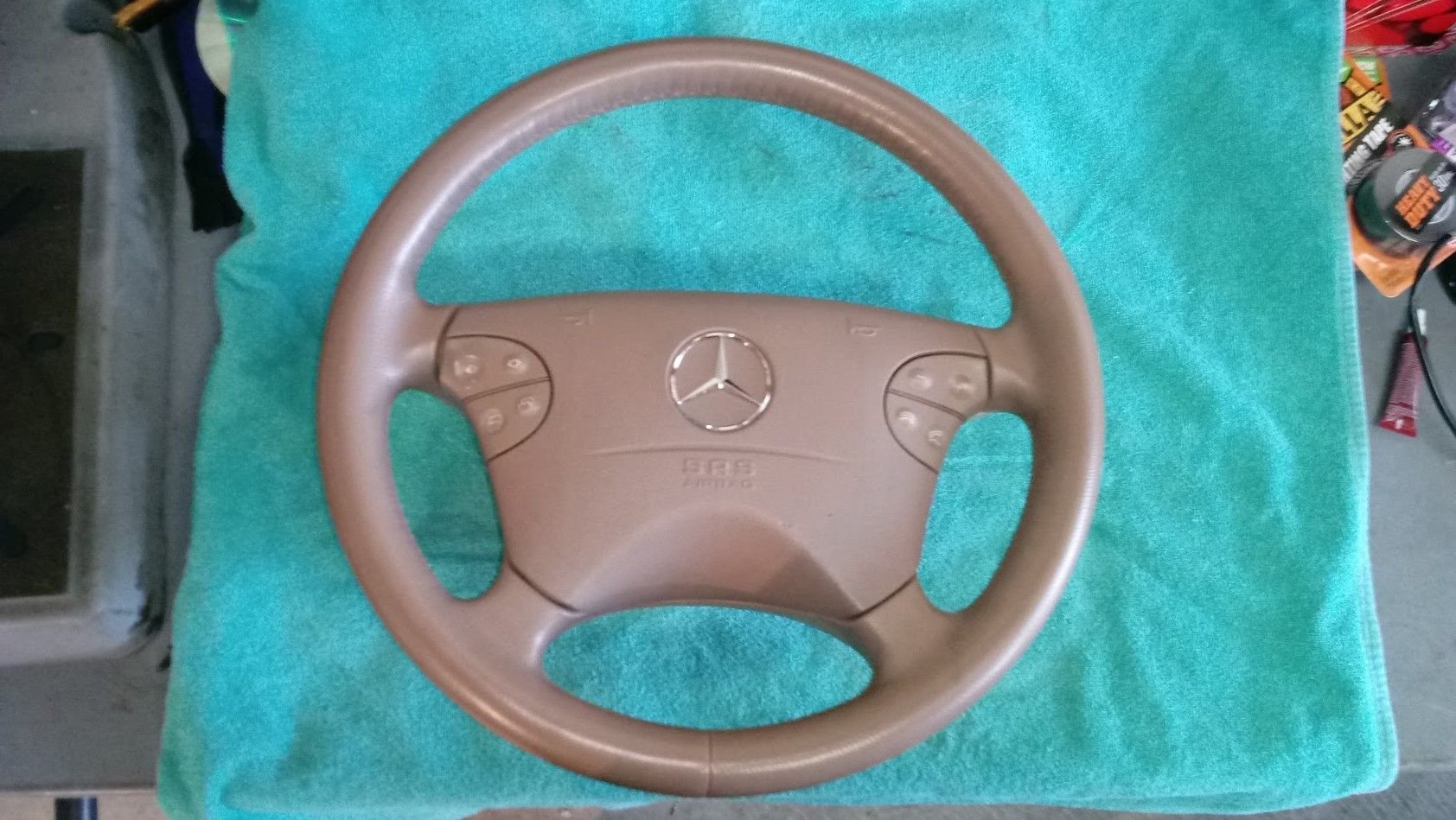 Face Lift W210 Tan Steering Wheel With Air Bag 2000 2001 2002