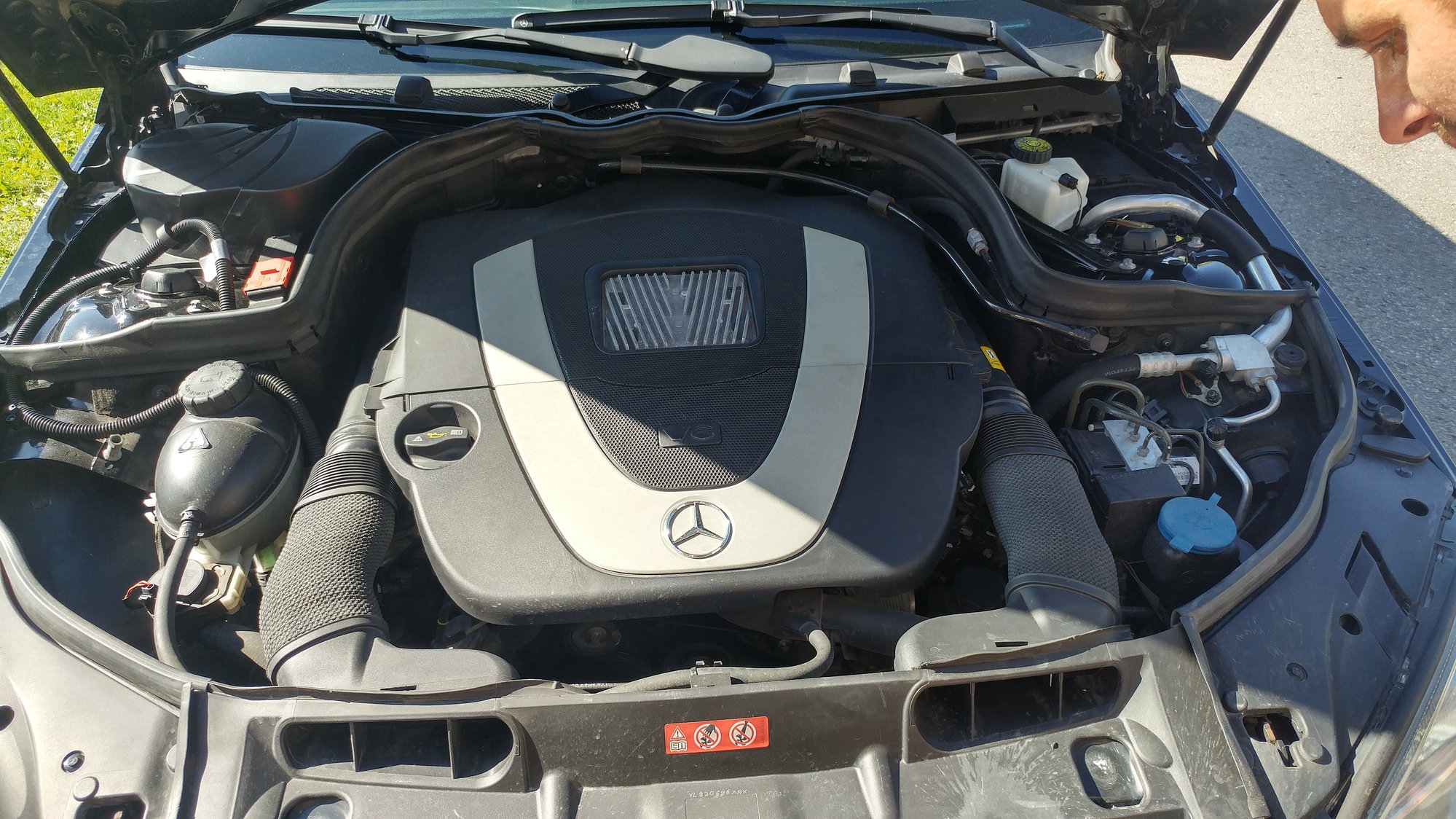 Velocity Concepts Short Ram Air Intake Kit C350 3.5 Filter Combo Black Compatible with 08-12 Mercedes Benz C300 3.0