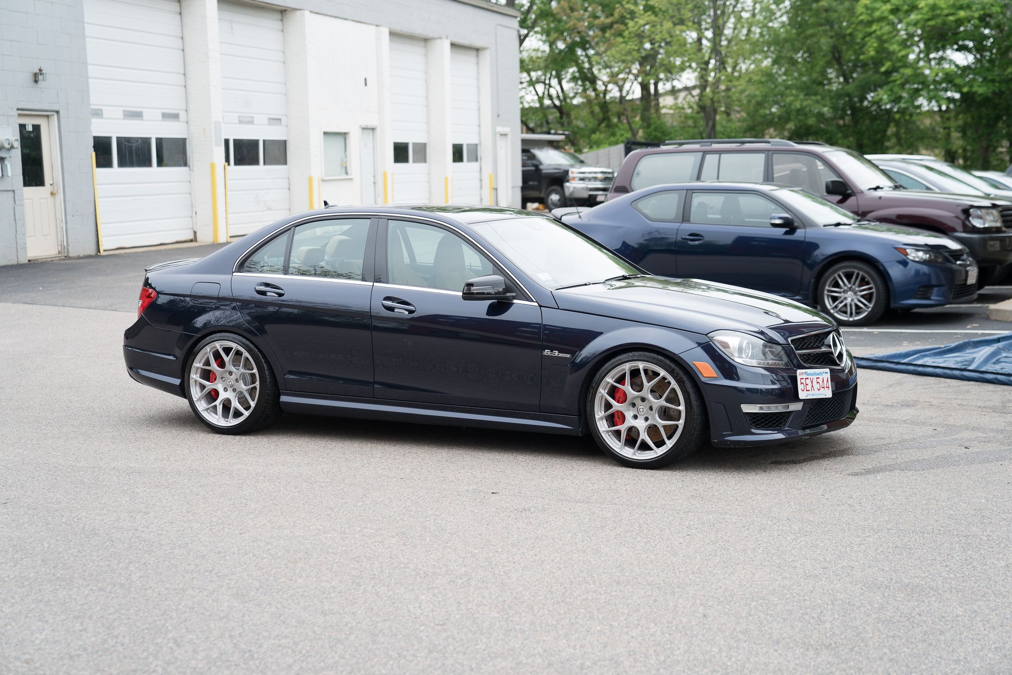 2012 Mercedes-Benz  - 2012 C63 - Lunar Blue Metallic P31 with 44O cooling kit, KW V3, HRE and more - Used - VIN WDDGF7HB8CA650341 - 68,800 Miles - 8 cyl - 2WD - Automatic - Sedan - Blue - Boston, MA 02124, United States