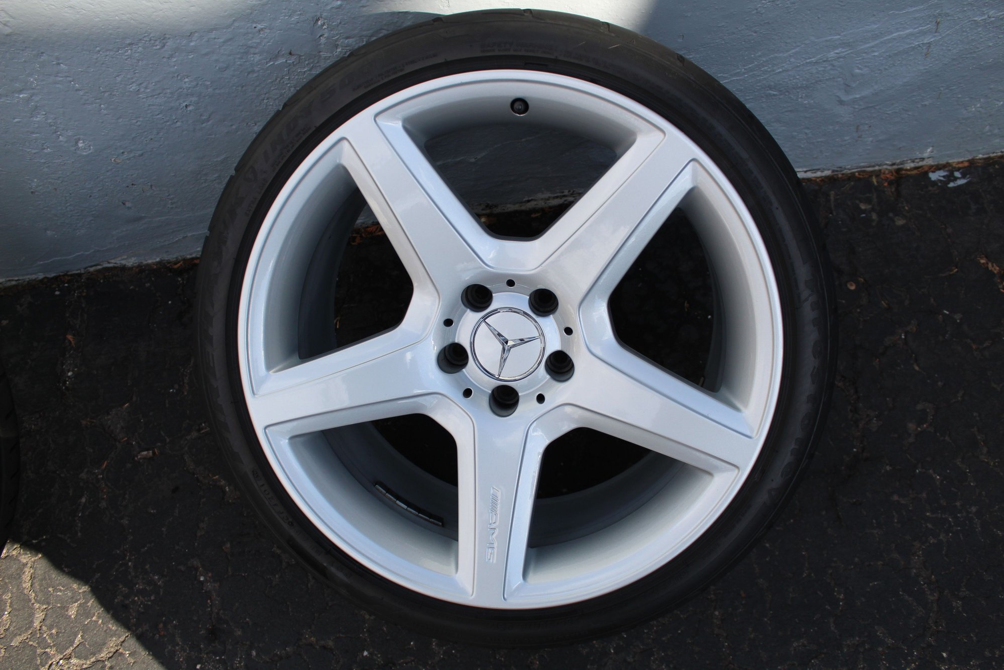 Wheels and Tires/Axles - 19 Inch Genuine OEM 5-Spoke AMG Wheel & Tire Set - Used - 0  All Models - West Hartford, CT 06110, United States