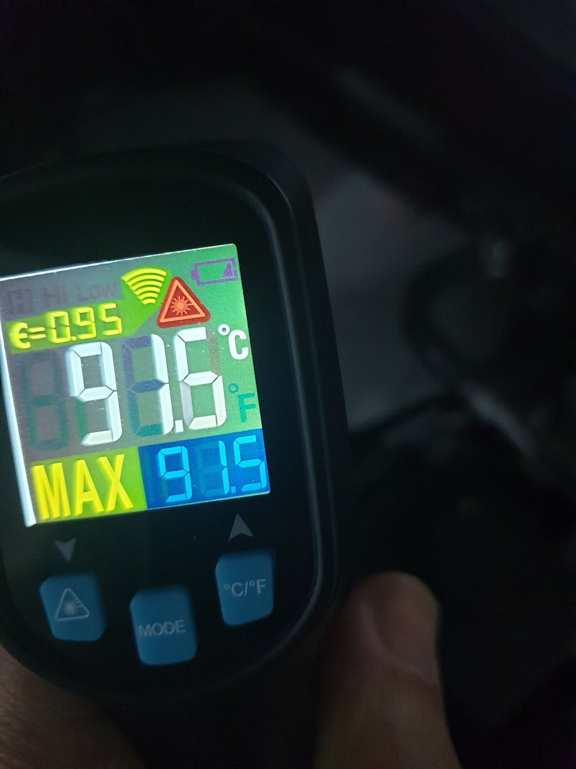 New manifold heat shield to reduce upper engine temps..