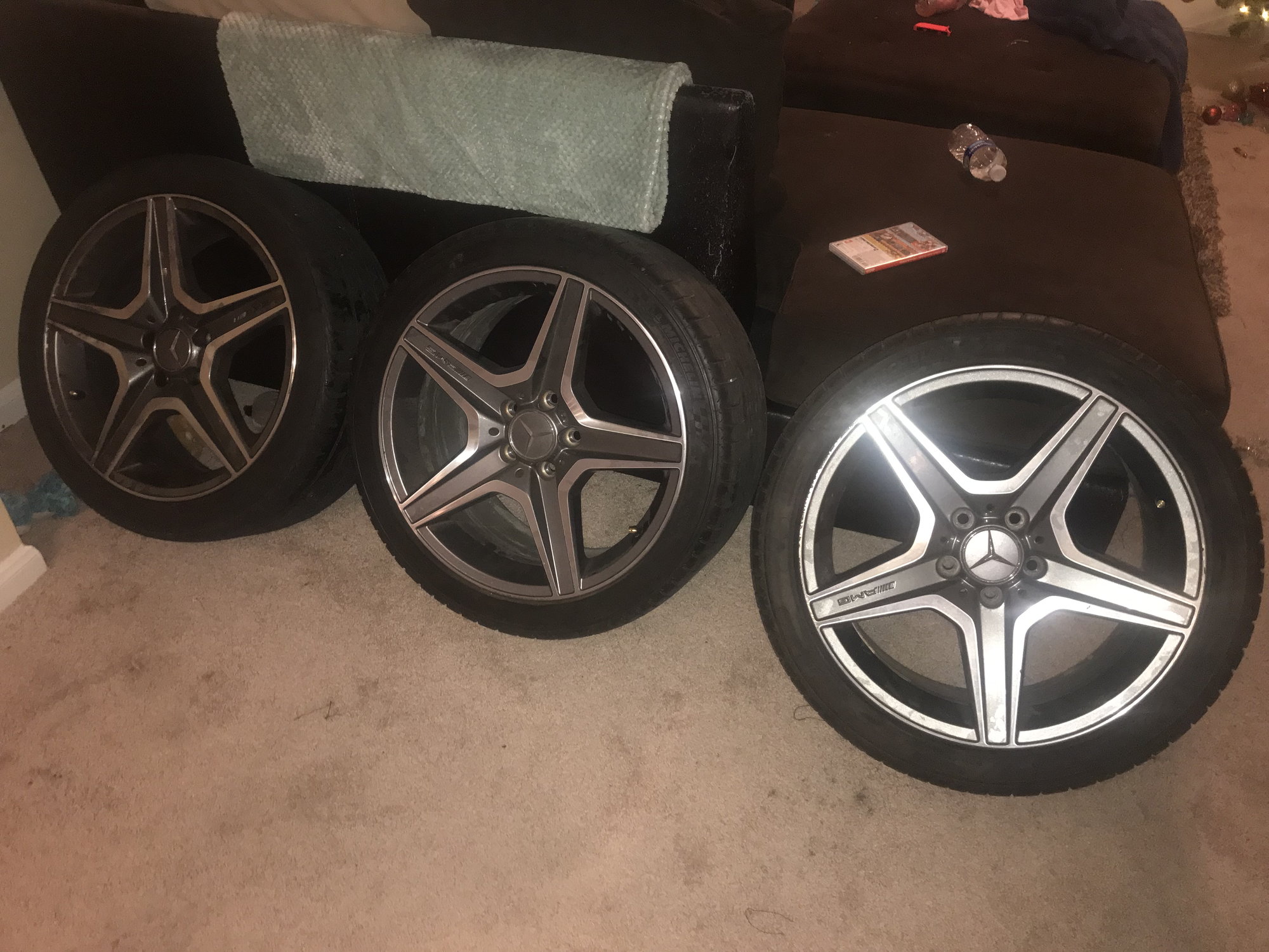 Wheels and Tires/Axles - 3 original AMG rims/tires - Used - 2008 to 2014 Mercedes-Benz C63 AMG - Houston, TX 77040, United States