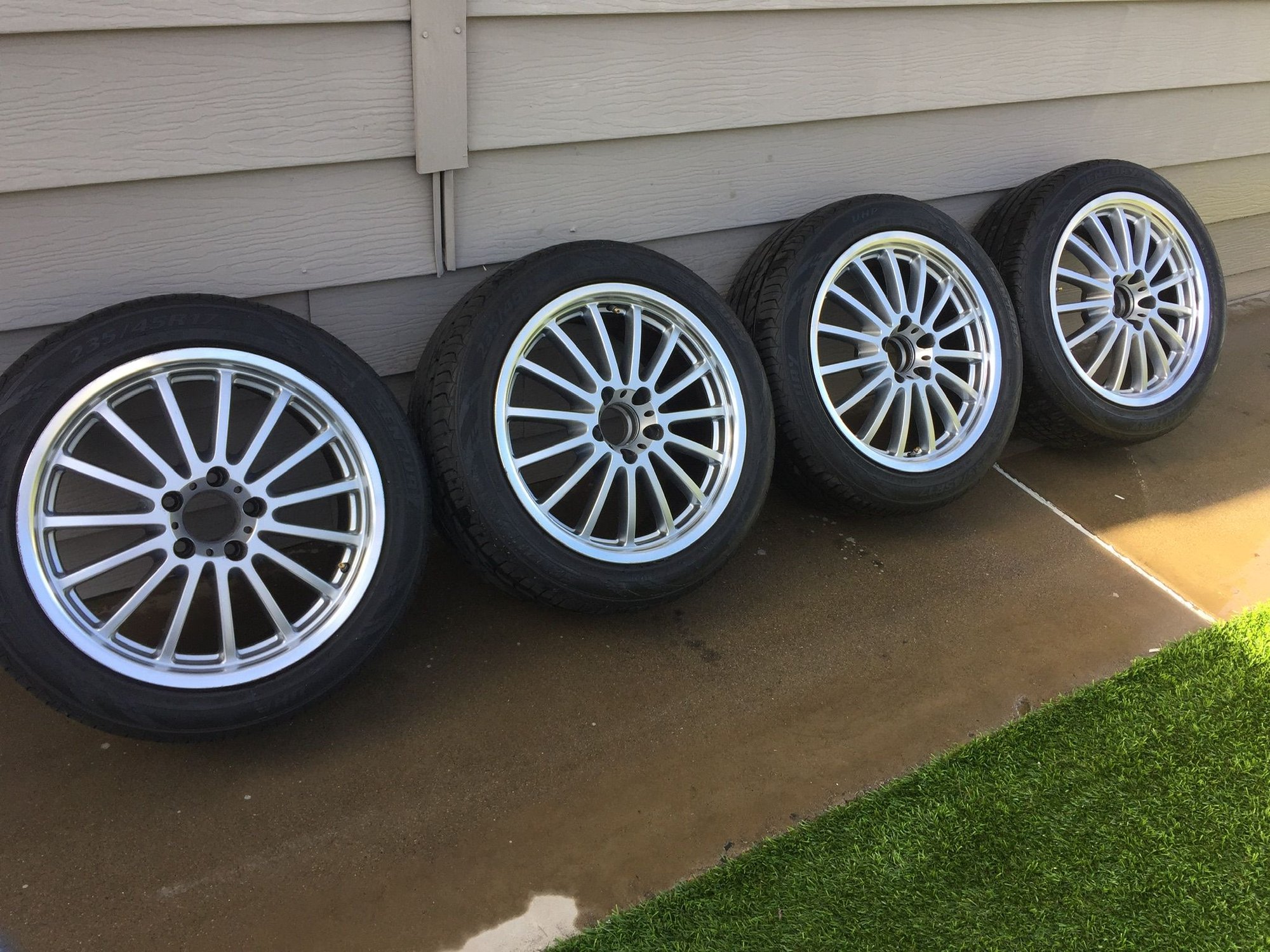 Wheels and Tires/Axles - Classy 17" wheels with almost new tires for sale . 5/112 bolt pattern . - Used - 1998 to 2012 Mercedes-Benz E320 - Lake Forest, CA 92630, United States