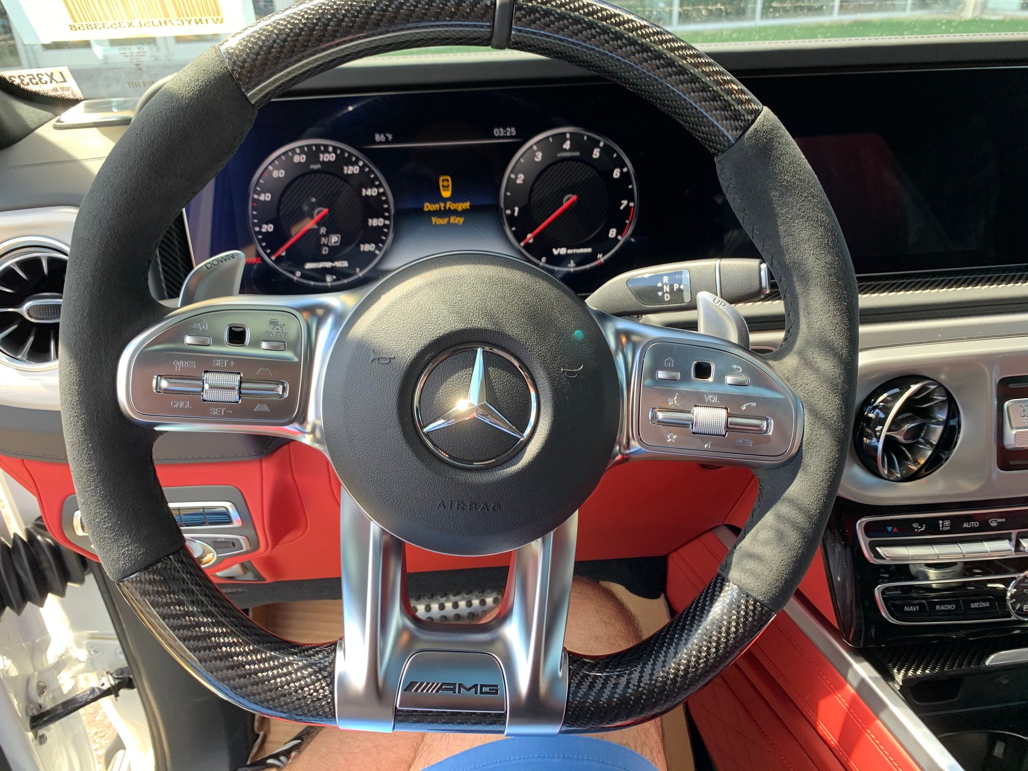 Thick padding alcantara wrap service McLaren 720S steering wheel