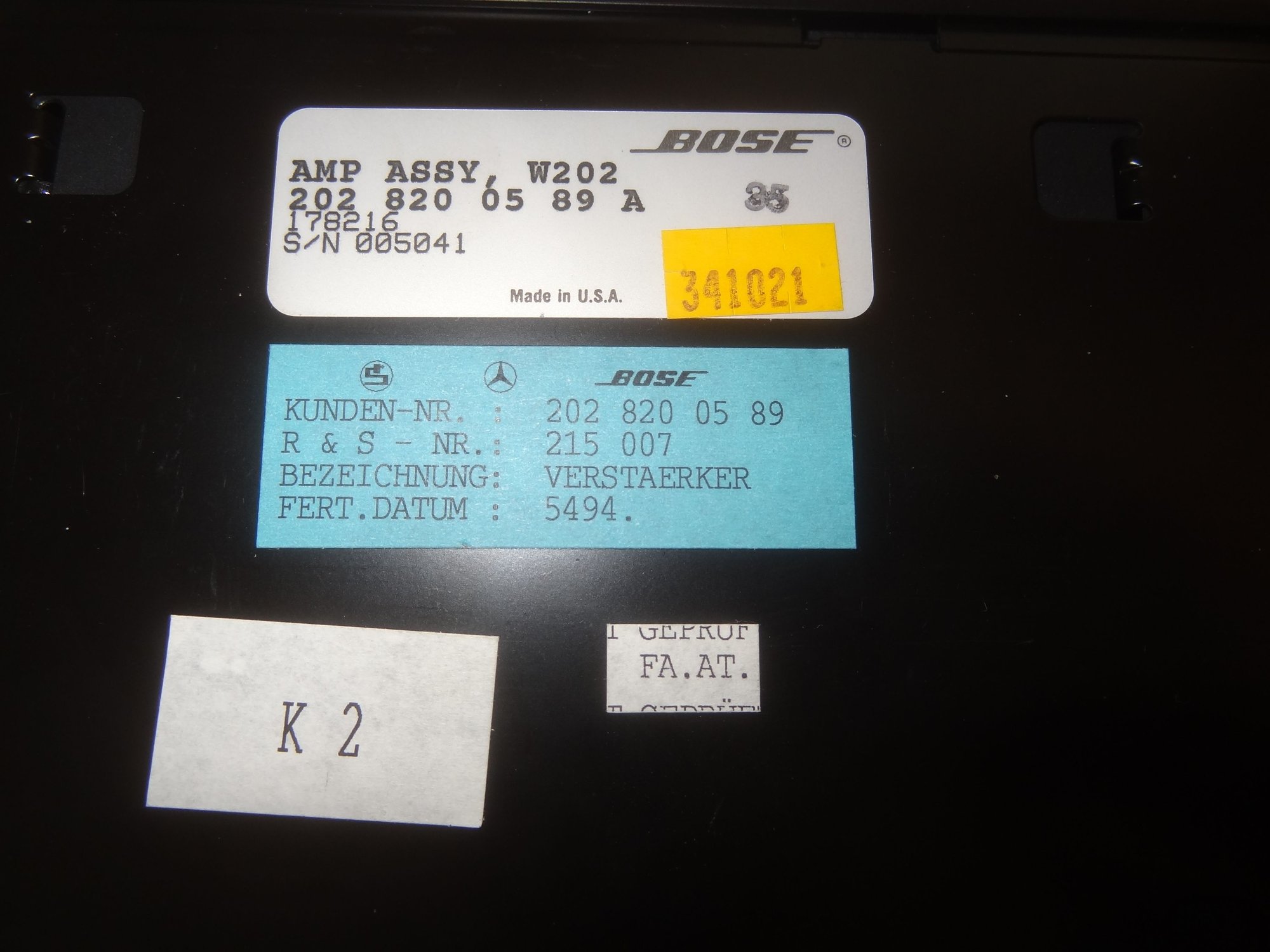 Audio Video/Electronics - W202 Mercedes C-Class C220 C280 Bose Amplifier OEM - Used - 1994 to 1996 Mercedes-Benz C280 - Las Vegas, NV 89135, United States