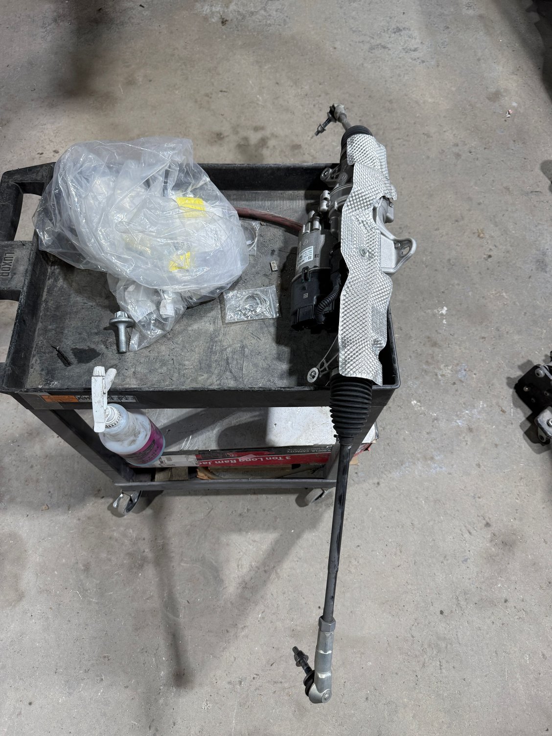 Rear Axle steering assembly that needs to be replaced.