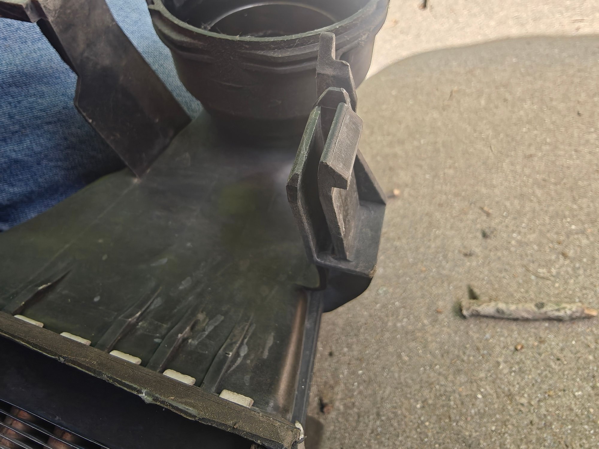 Inter cooler mounts on the inter cooler passenger  side