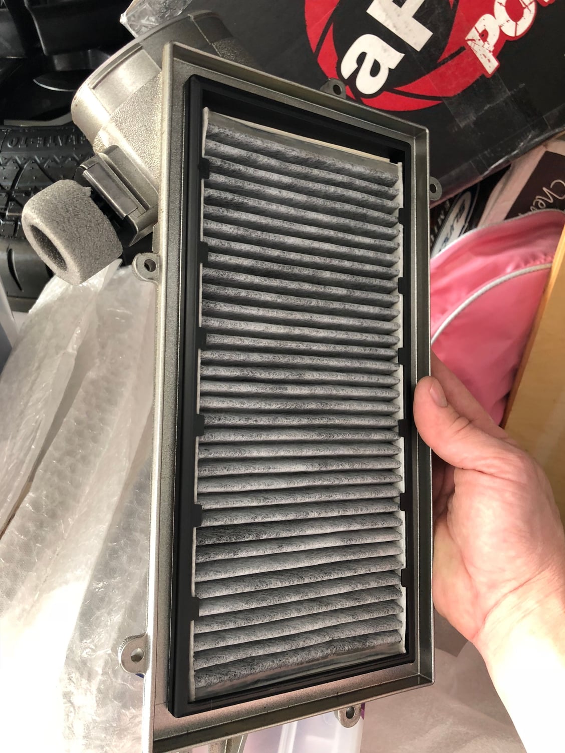 Engine - Intake/Fuel - C63 or M156 OEM Air Intake Cover Box w Charcoal Filters - Used - 2009 to 2015 Mercedes-Benz C63 AMG - Riverside, CA 92507, United States