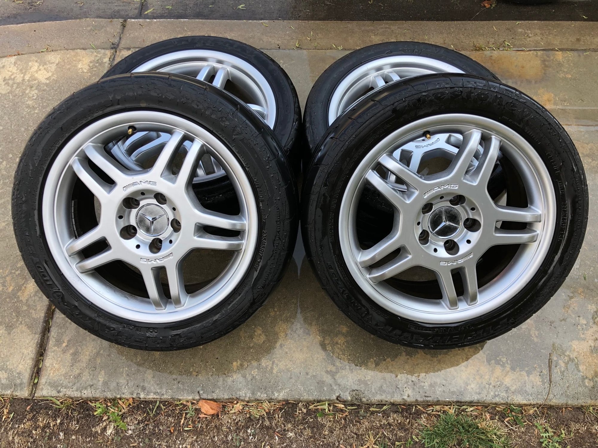 Wheels and Tires/Axles - OEM AMG C32 Straggered 17" Wheels - Used - 2001 to 2004 Mercedes-Benz C32 AMG - Fontana, CA 92336, United States