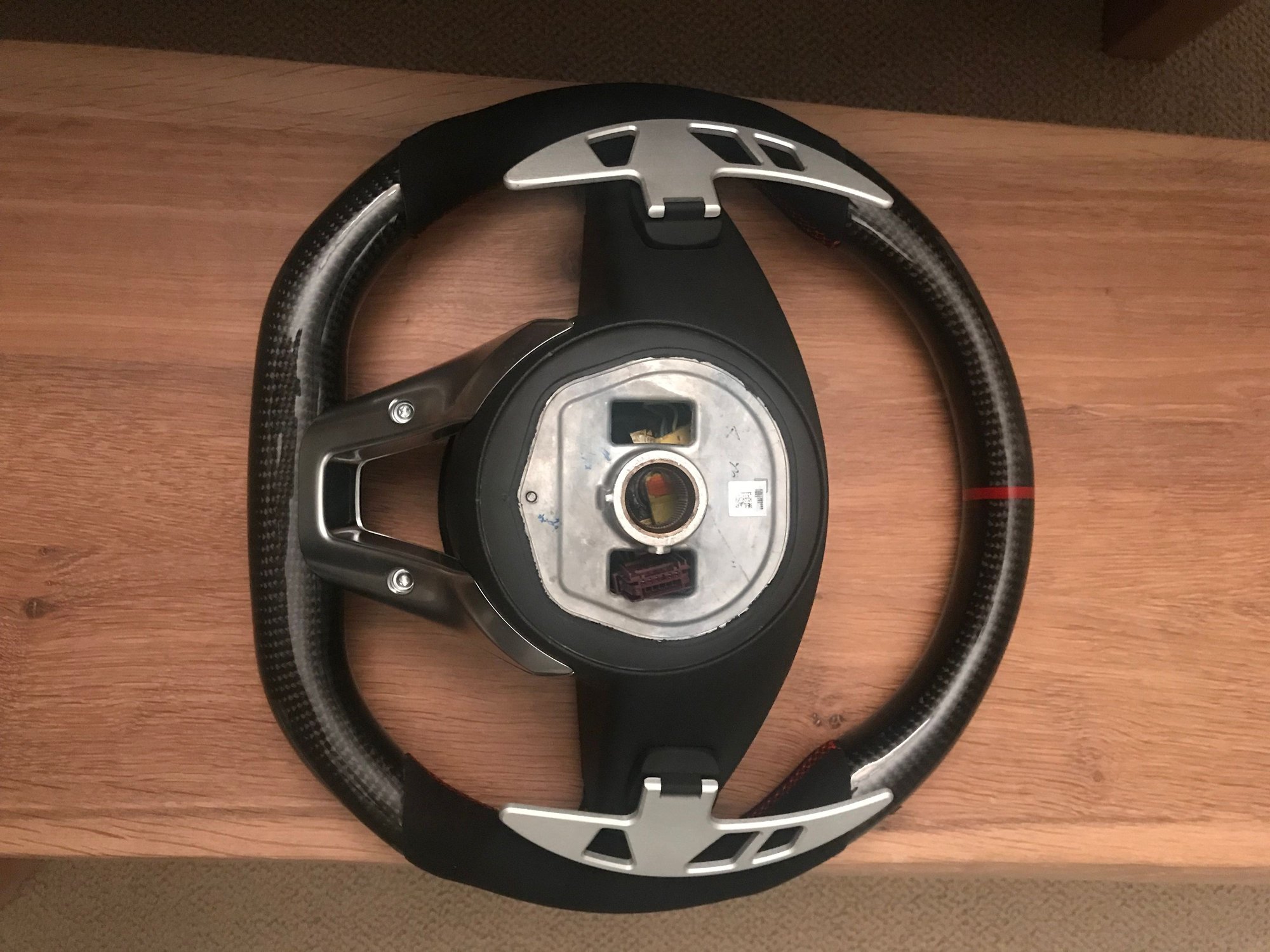 Interior/Upholstery - FS: Alcantara/CF Steering Wheel w Brabus Paddles & Red Stitching - Used - All Years Mercedes-Benz C450 AMG - All Years Mercedes-Benz C450 AMG - San Jose, CA 95111, United States