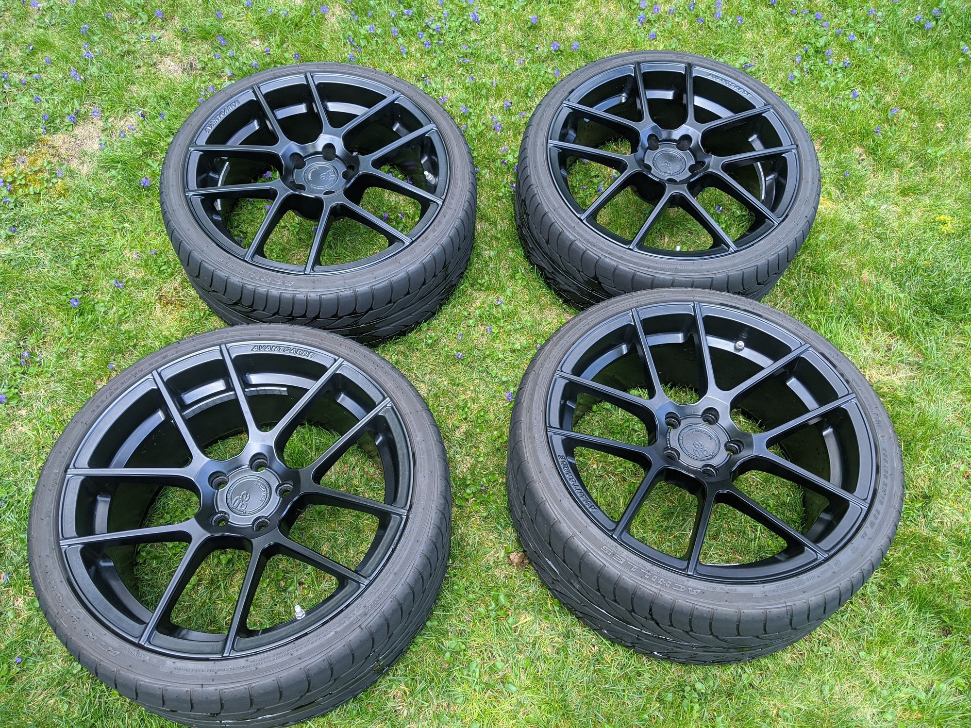 Wheels and Tires/Axles - 19" Avant Garde M510 Wheels - Staggered - Satin Black - New Tires - Used - Pittsburgh, PA 15235, United States