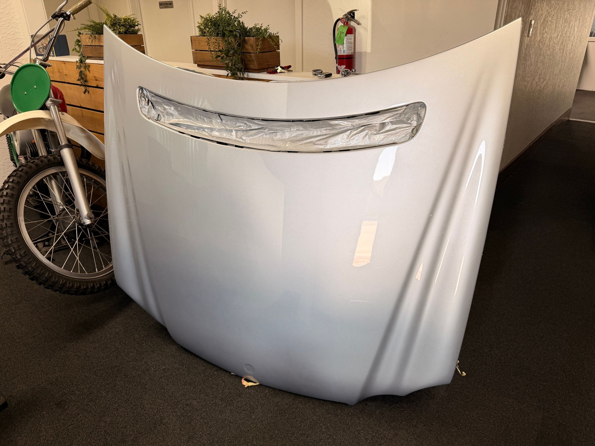 Exterior Body Parts - C209 Carbon Fiber Hood by VIS Racing Painted in 775U Iridium Silver - New - -1 to 2027  All Models - Costa Mesa, CA 92627, United States