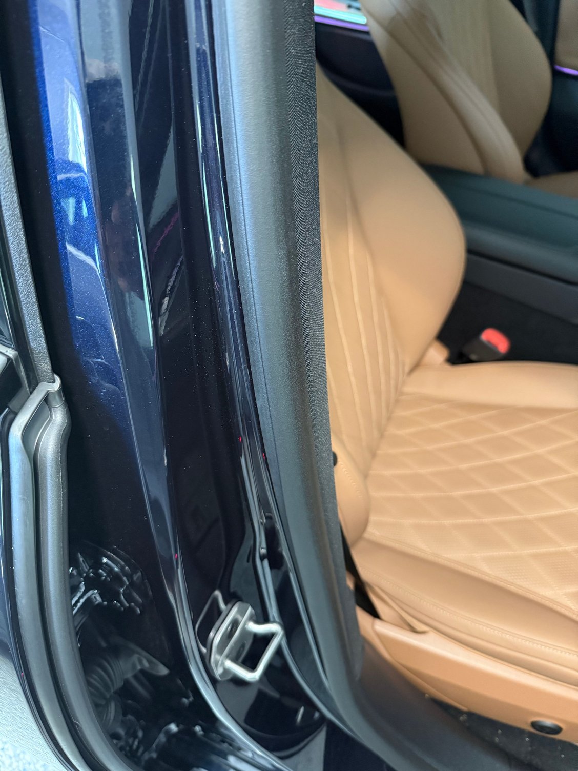 The black trim is the area being rubbed.  