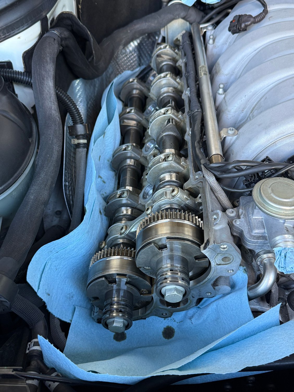Bank 1 timing cover removed