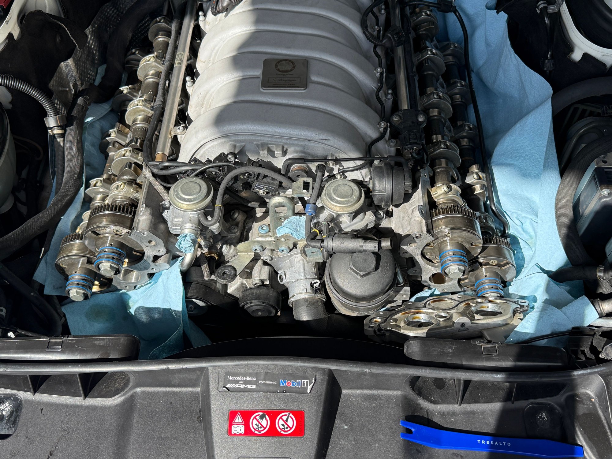 New phaser wheel oil seal rings installed